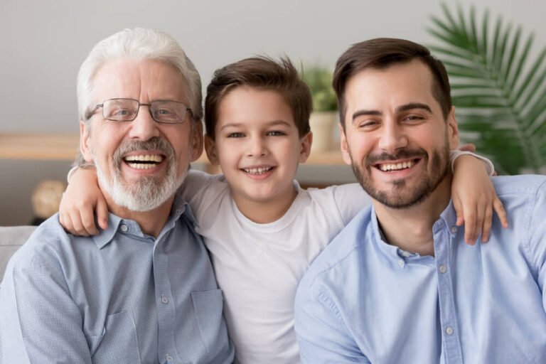 Happy family bonding together